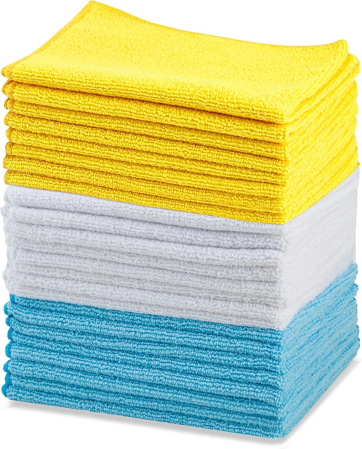 Amazon Basics Lot de 24 chiffons microfibre 40 x 30 cm