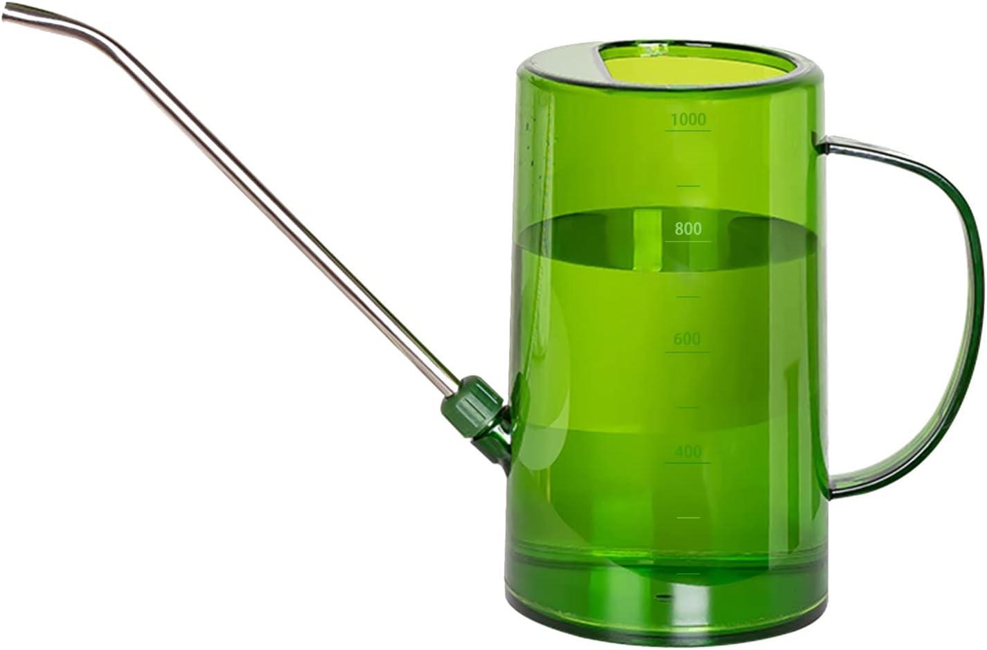 Vaupan Arrosoir d'intérieur à long bec en acier inoxydable pour plantes succulentes (échelle transparente)