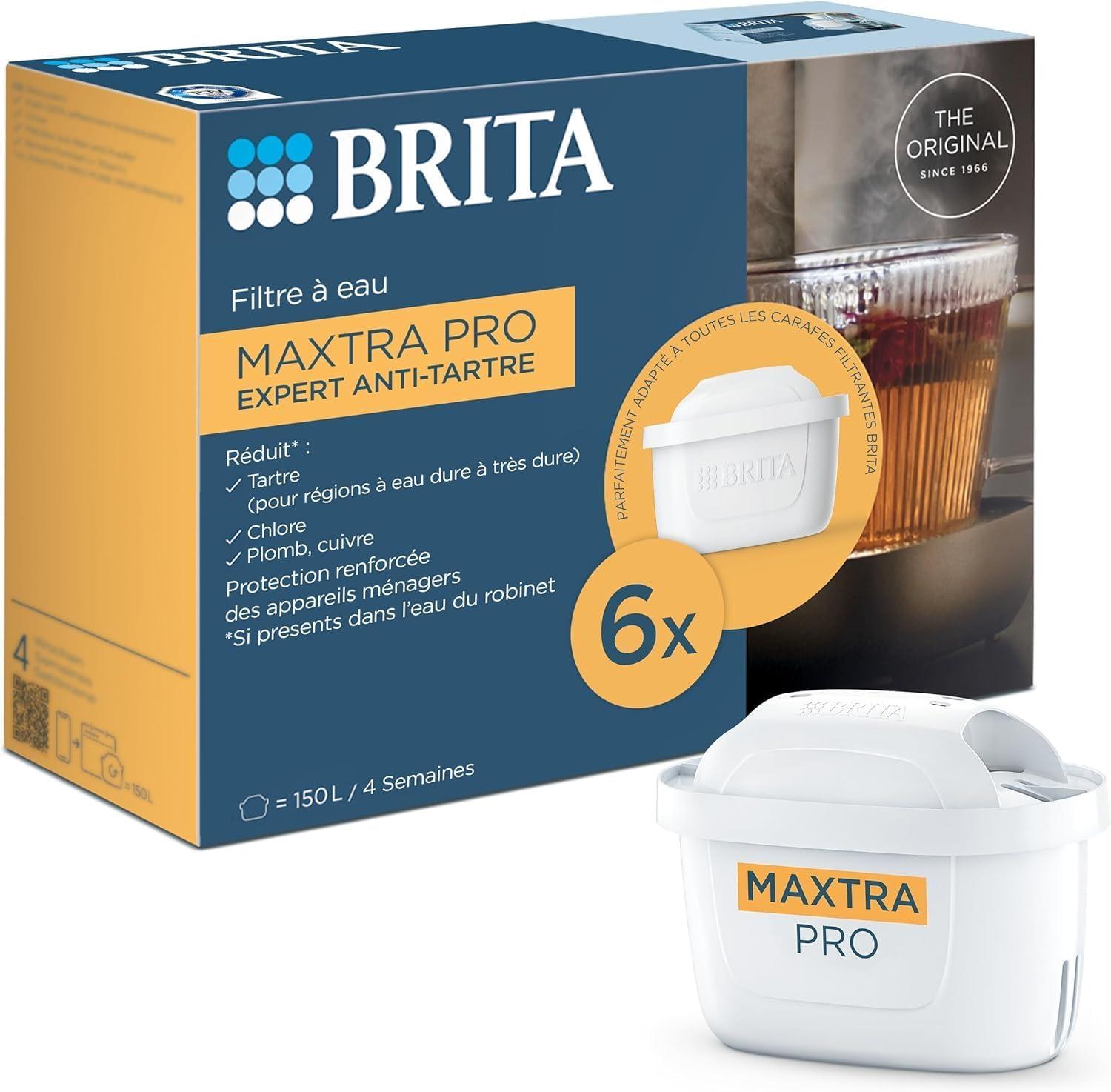 Cartouches filtrantes Brita Maxtra Pro Expert Anti-Tartre (pack de 6)