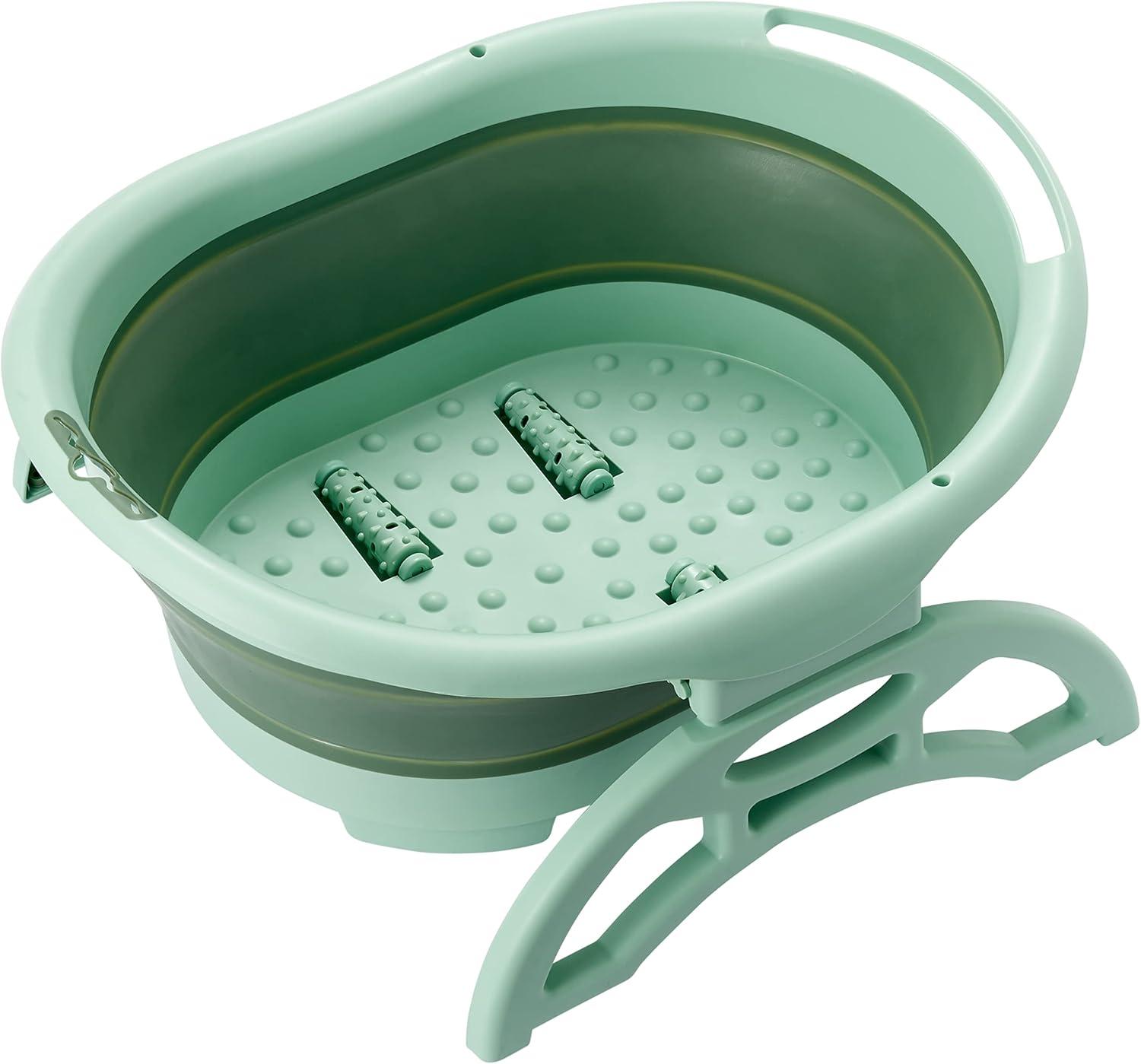 BRAMBLE Bain de pieds pliable 30 L avec rouleaux de massage