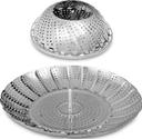 Panier vapeur pliable inox pour légumes Utopia Kitchen (18 x 28 cm)