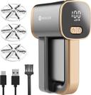 WiredLux Rasoir anti-bouloche électrique rechargeable USB, 3 vitesses + lumière LED
