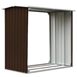 vidaXL Abri de stockage de bois (acier galvanisé, 172 × 91 × 154 cm)