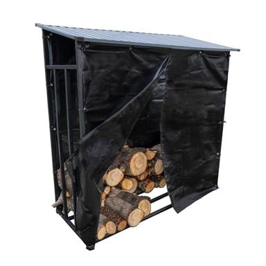 Oxeo Abri bois de chauffage 3 stères (acier laqué, 186 × 70 × 183 cm)