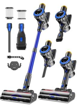 Ginaray aspirateur balai sans fil 580 W avec brosse en V et LED