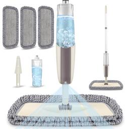 MEXERRIS Spray Mop (tampons épais, réservoir 410 ml, 3 tampons)