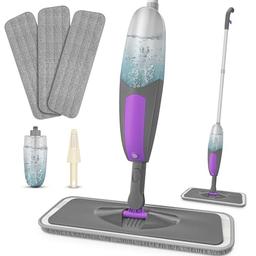 HOMSIER Spray Mop (réservoir 550 ml, 3 tampons + grattoir)