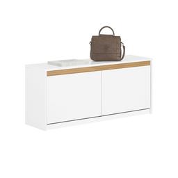 SoBuy banc rangement chaussures à 2 abattants 104 x 30 cm blanc