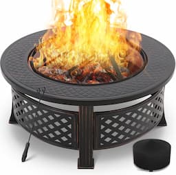 TLSUNNY Brasero 3-en-1 Cheminée Jardin