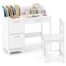 LIFEZEAL ensemble bureau et chaise enfant 3-8 ans tiroir et 2 armoires