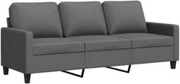 vidaXL canapé 3 places tissu 180 cm gris foncé