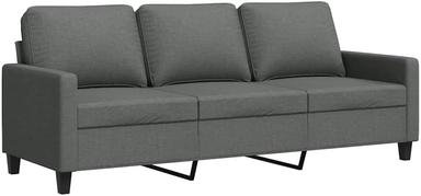 vidaXL canapé 3 places tissu 180 cm gris foncé