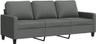 vidaXL canapé 3 places tissu 180 cm gris foncé
