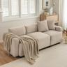 Merax canapé 3 places tissu chenille beige