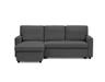 Bestmobilier Meiya - Canapé d'angle convertible 4 places réversible en tissu (avec coffre)