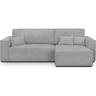 HOMIFAB Livia canapé d'angle convertible réversible velours côtelé