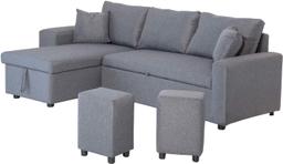Happy Garden Tony canapé d’angle réversible avec poufs
