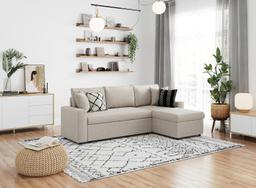 LOUNGITUDE canapé d’angle réversible 3 places beige