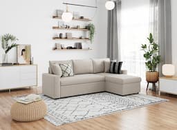 Loungitude (angle réversible convertible, tissu, avec coffre)