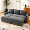 JUMMICO canapé d'angle convertible 3 places réversible avec rangement