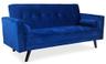 Menzzo Slow canapé convertible 3 places velours bleu style scandinave