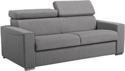 Vente-unique VIZIR - Canapé 3 places convertible express, couchage 140, matelas 18 cm