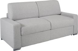 Vente-unique CALITO - Convertible express, couchage lattes larges 140, matelas 14 cm mémoire de forme