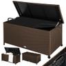Casaria Coffre de jardin XXL polyrotin 270 L Marron