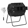 Outsunny composteur rotatif 2 chambres