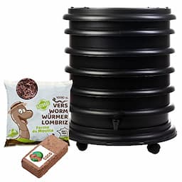 WormBox 4 plateaux + 500 g de vers (lombricomposteur 64 L)