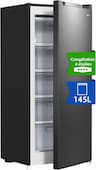 CHiQ Congélateur armoire 145 L (noir, métal brossé)
