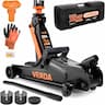 Verda Cric rouleur 2,5 T profil bas (coffret + 3 patins + gants)