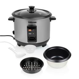 Tristar RK-6144 cuiseur à riz 1 L, corps inox et plateau vapeur