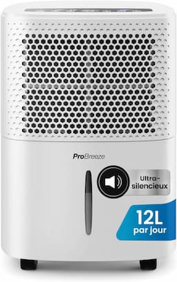 Pro Breeze Déshumidificateur 12L/jour Silencieux