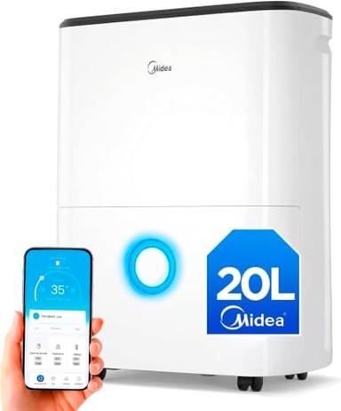 MIDEA Déshumidificateur d'air 20L WiFi, mode silencieux chambre
