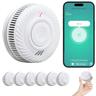 PHYSEN détecteur de fumée Wi-Fi (lot de 6, pile 10 ans)