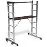 VOUNOT Échafaudage aluminium 3-en-1 (6 positions, charge 150 kg)