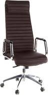hjh OFFICE ASPERA 20 Fauteuil de Direction Cuir Nappa Marron/Chrome