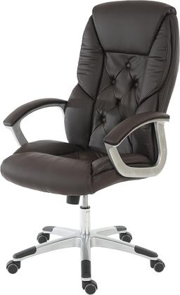 Mendler Pro L42 XXL Fauteuil de Bureau Similicuir Marron