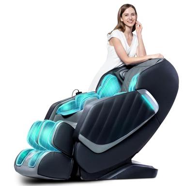 HealthRelife Fauteuil de massage corps entier (mains 3D, rail SL, zéro-gravité)