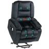 HOMCOM fauteuil releveur électrique chauffant massage 8 points noir