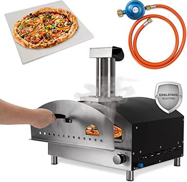 Heidenfeld Venezia — four à pizza gaz extérieur 500°C, inox