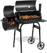 LEHMANN Barbecue charbon et fumoir 2 en 1 XXL mobile