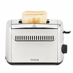 H.Koenig TOS9 grille-pain 2 tranches inox fentes larges 40 mm