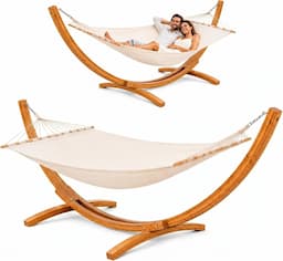 AMANKA Hamac avec Support Bois 325 cm