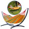Potenza Hamac double XXL, support métal (graphite/orange)