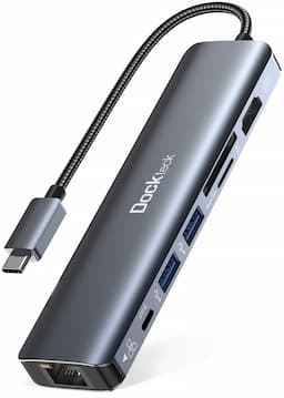 Dockteck Hub USB-C 7-en-1 (HDMI 4K60 + Ethernet)