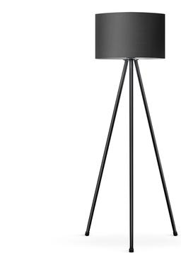 tomons Lampadaire LED dimmable trépied métal noir
