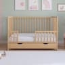 Love For Sleep Asher Lit bébé convertible 120x60 avec matelas et grand tiroir (pin naturel)