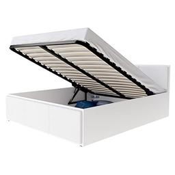 Barcelona lit coffre 140x190 sommier relevable chêne blanc